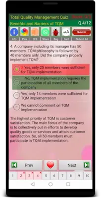 Total Quality Mgmt Quiz android App screenshot 2