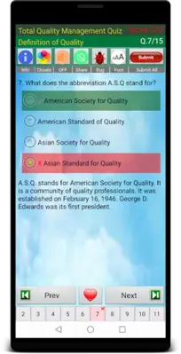 Total Quality Mgmt Quiz android App screenshot 4